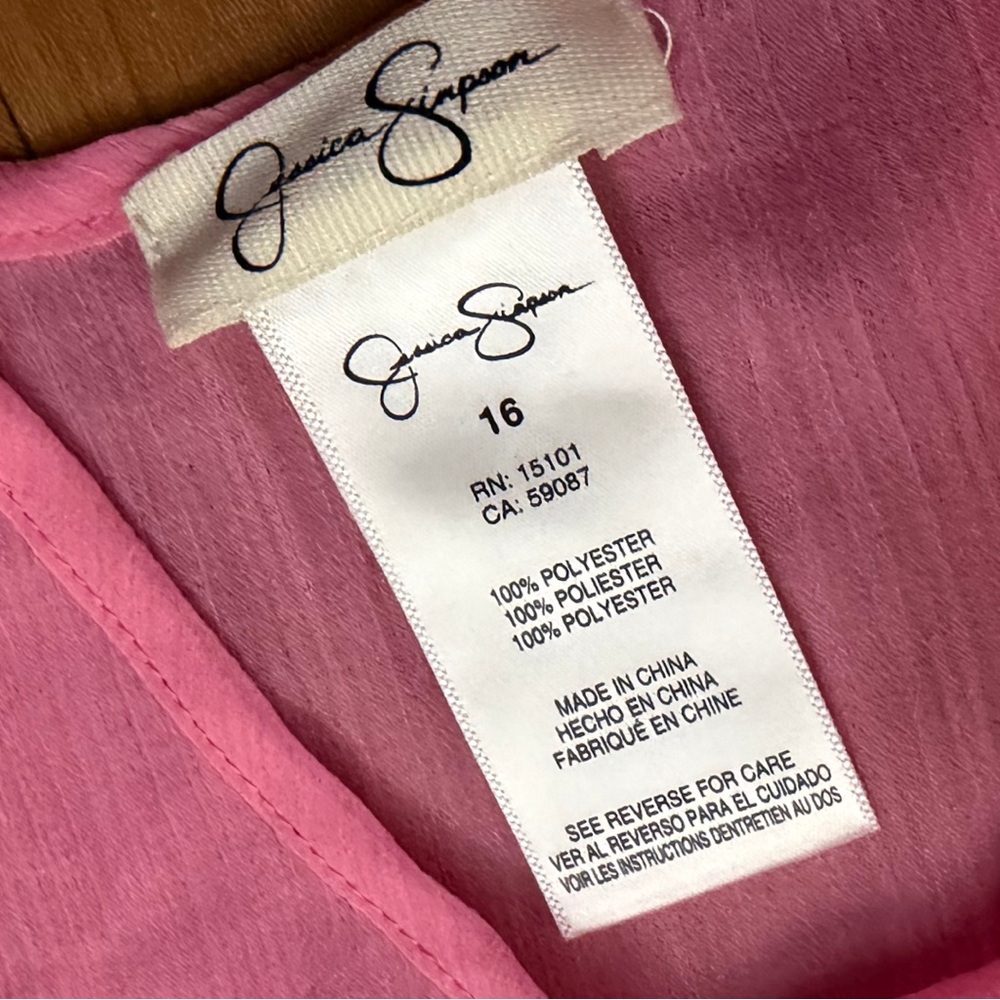 Jessica Simpson Pink Ruffle Tank Top - Picture 3 of 4